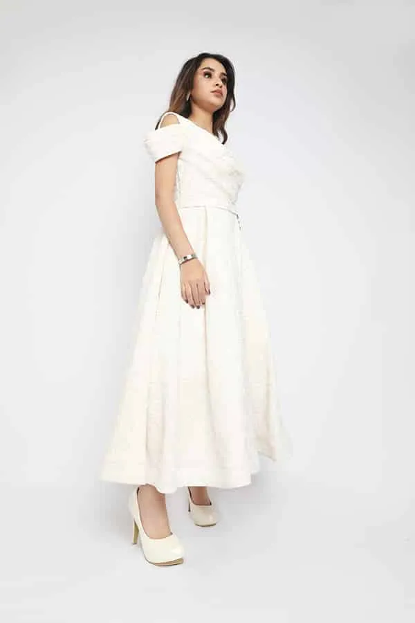 ⁦فستان ميدي من خامة الجاكر⁩ - الصورة ⁦2⁩