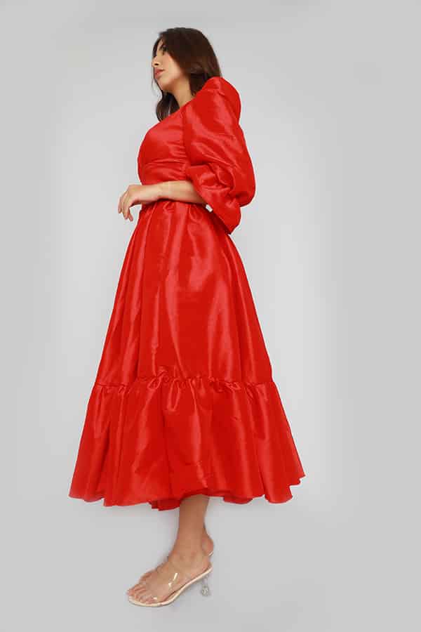 فستان احمر شانتون