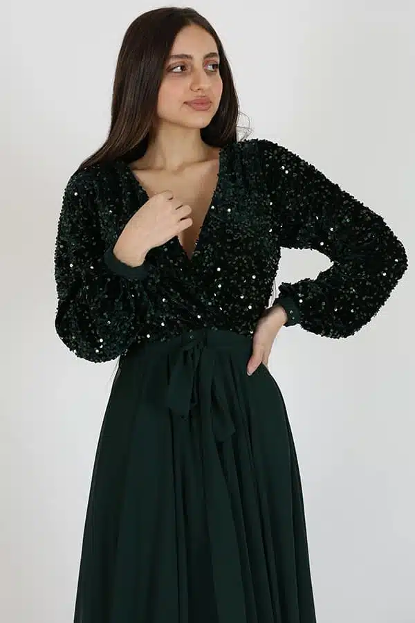 جلابية رمضانية فخمة بأكمام مفتوحة