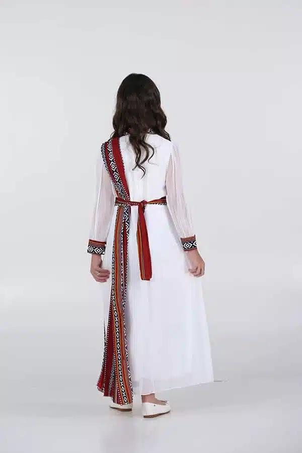 جلابية اطفال بشال جانبي تراثي