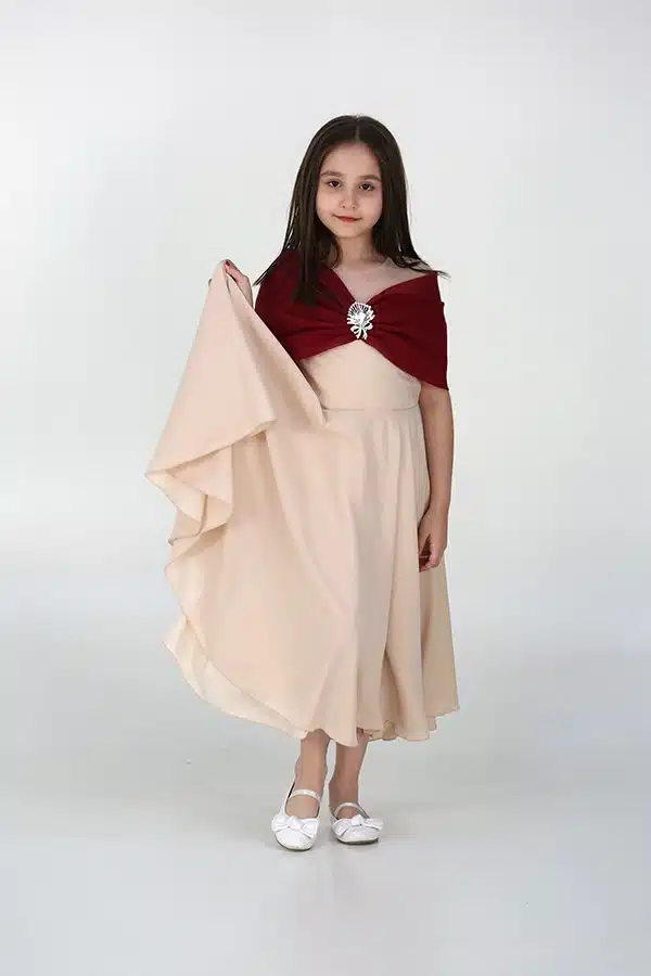 فستان بناتي من خامة الشيفون