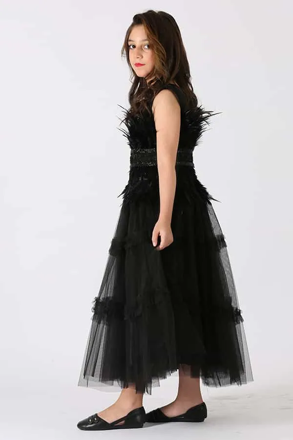 جلابية للعيد بناتي بشال انيق