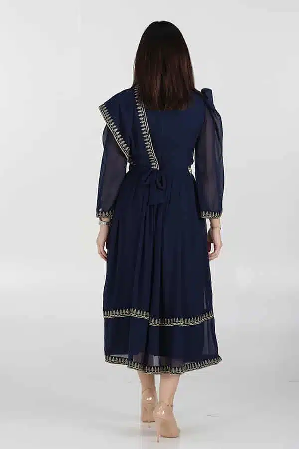 جلابية نسائي قصير بتطريز انيق