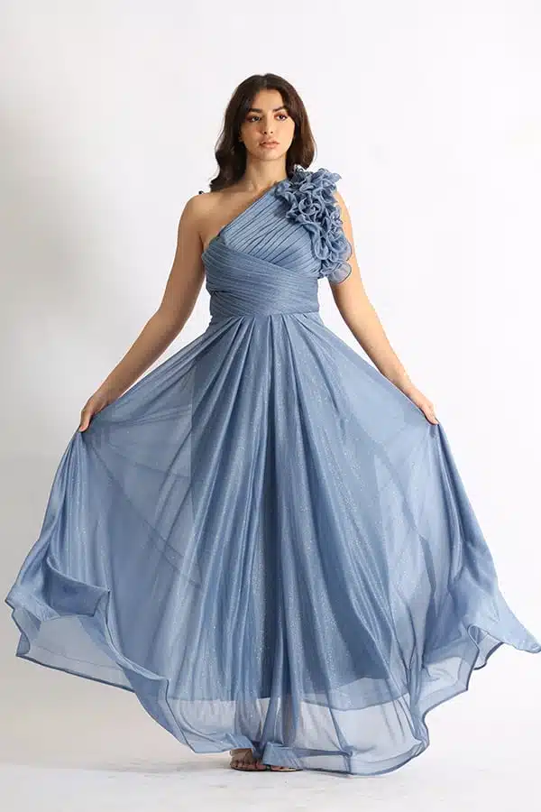 فستان سهرة لمعة طويل