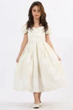 فستان بناتي سهرة أبيض