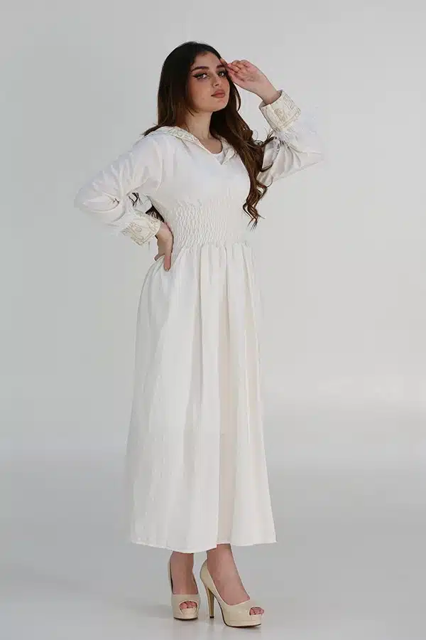 جلابية سعودية نسائي مزموم الخصر