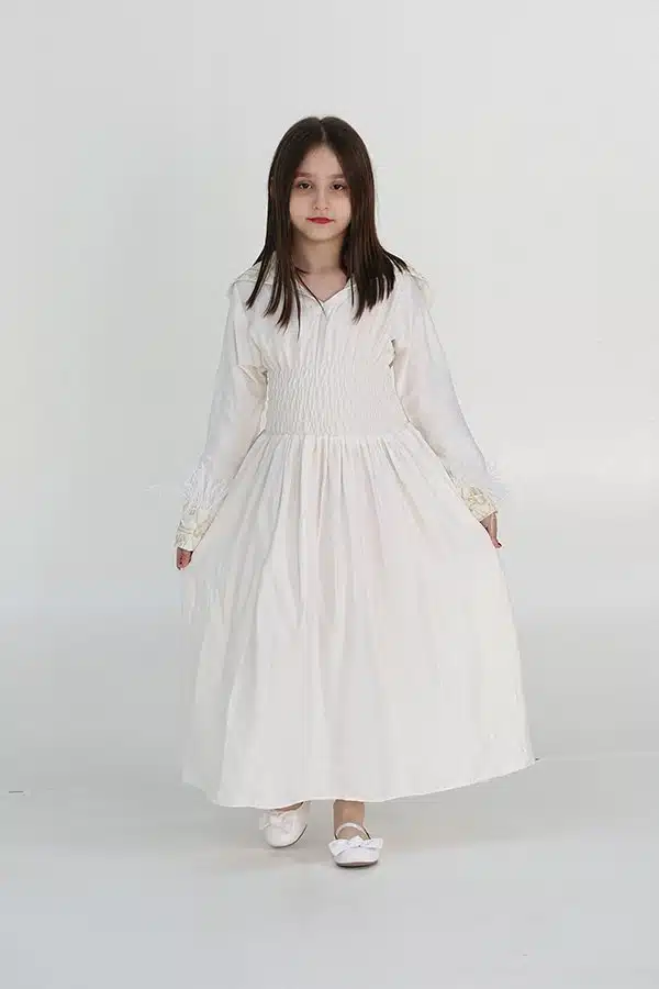 جلابية بناتي مزموم الخصر