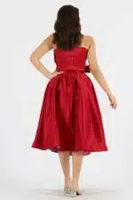 فستان سهرة احمر انيق