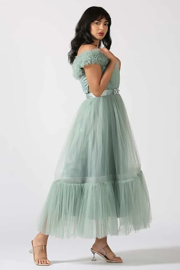 فستان احمر سهرة فخم