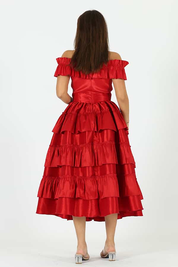 فستان قصير احمر شانتون