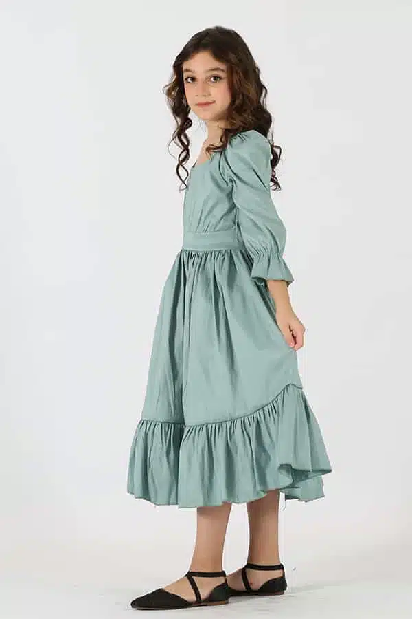 جلابية بناتي مغربي قطعتين – اسود, 40