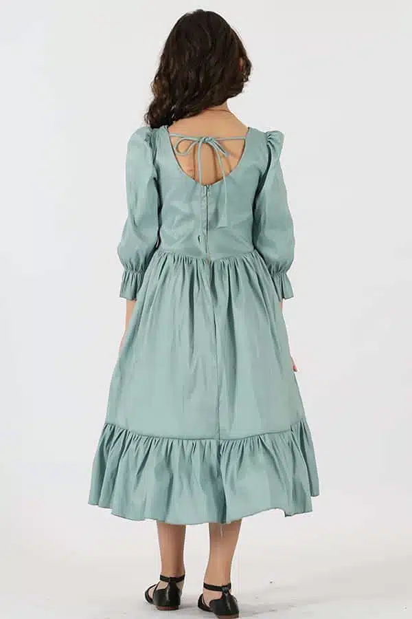 جلابية بناتي مغربي قطعتين – اسود, 40