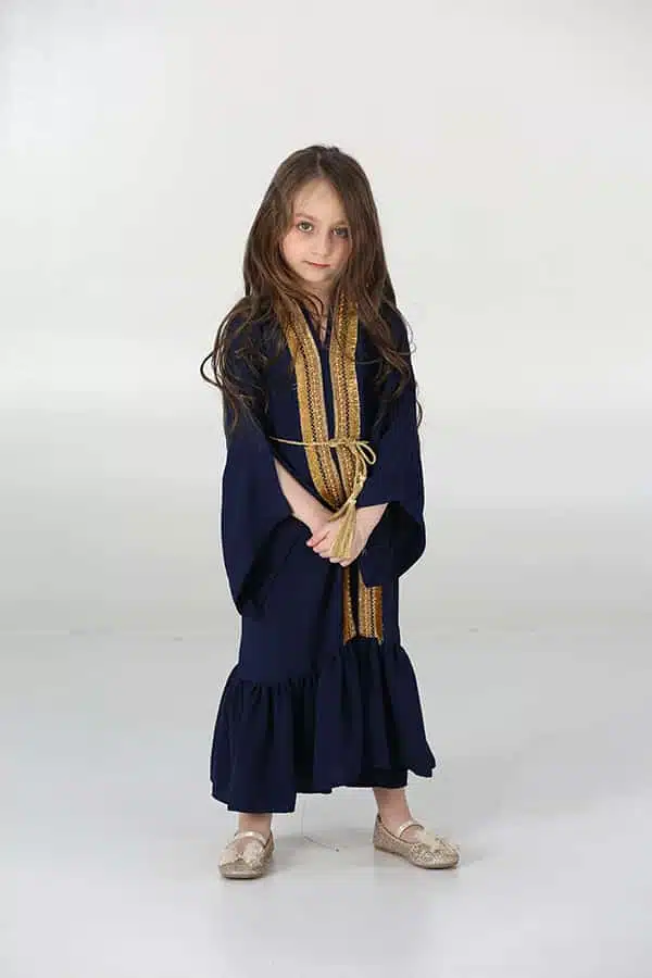 جلابية بناتي مغربي بأكمام و اسعة