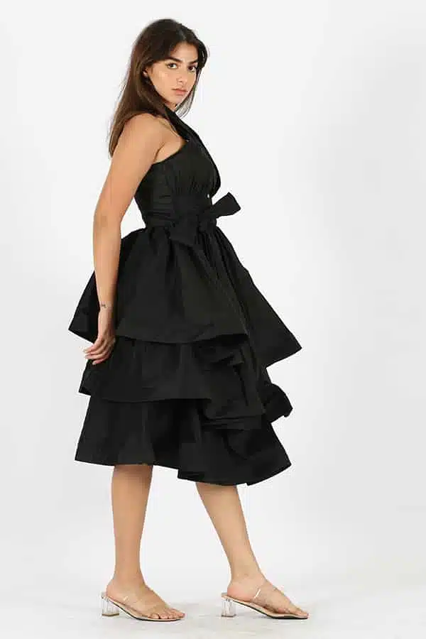 جلابية بناتي مغربي قطعتين – اسود, 38