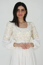 ⁦جلابية رمضان بخيط قصب ذهبي فاخر⁩ - الصورة ⁦3⁩