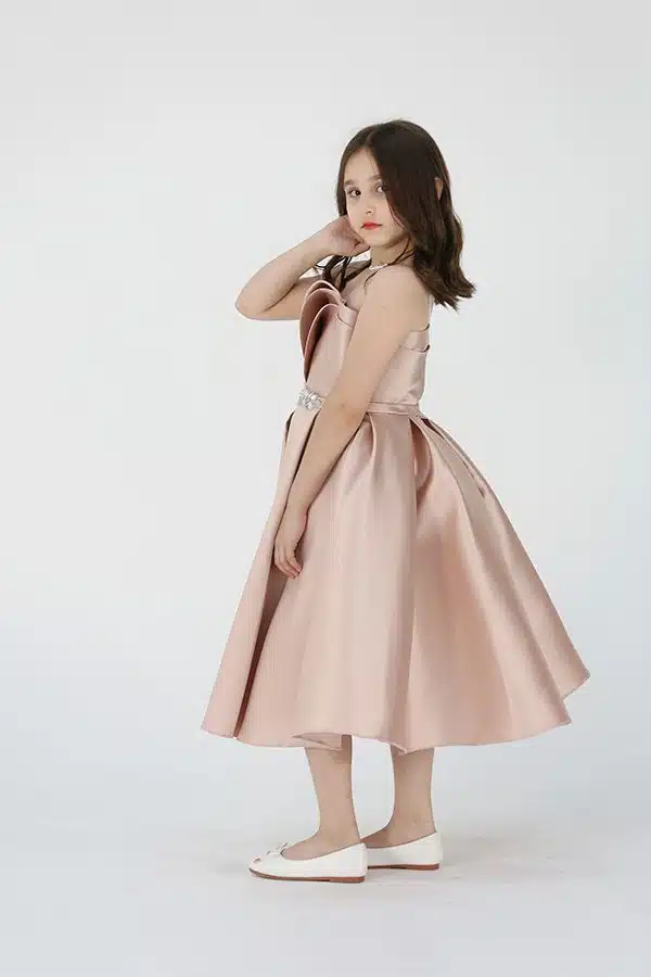 فستان بناتي قصير بدون أكمام سهرة