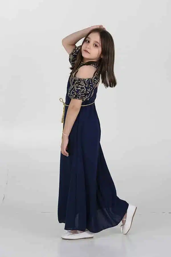 جلابية بناتي مغربي رقبة