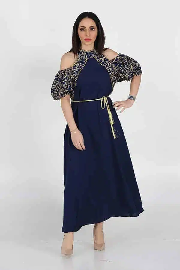 جلابية نسائي مغربي رقبة