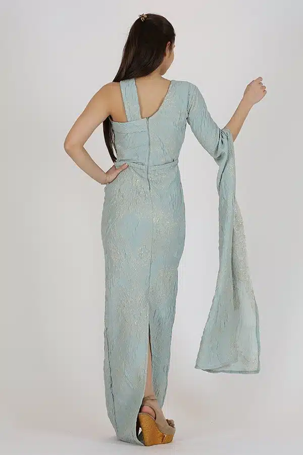 ⁦فستان طويل انيق من خامة الجاكر⁩ - الصورة ⁦6⁩