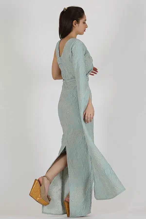 ⁦فستان طويل انيق من خامة الجاكر⁩ - الصورة ⁦5⁩