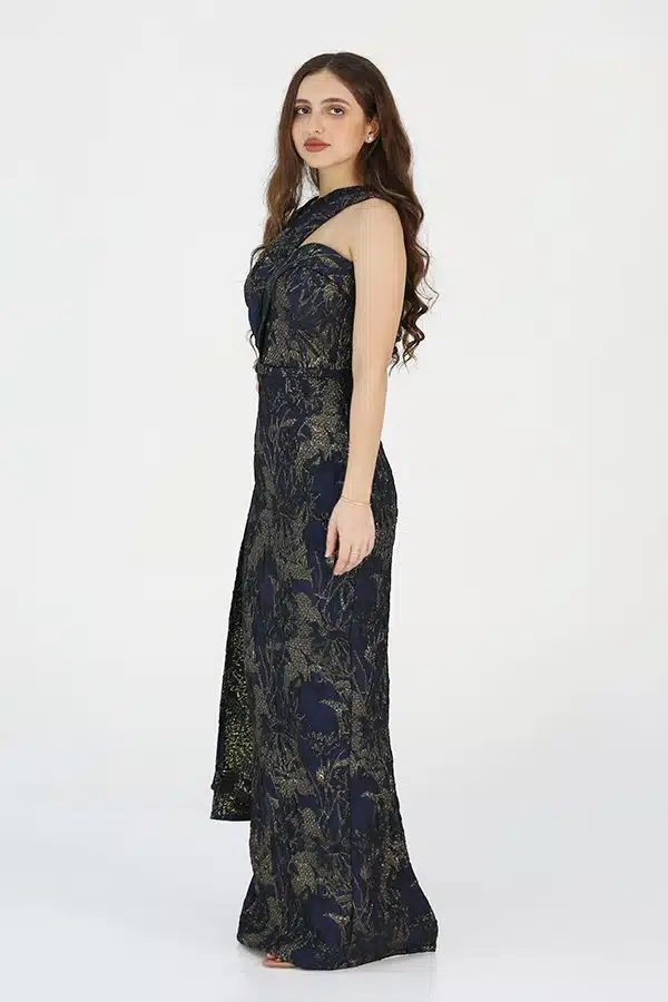 ⁦فستان طويل انيق من خامة الجاكر⁩ - الصورة ⁦3⁩