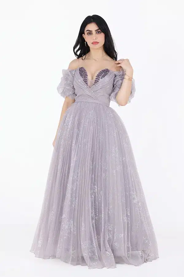 فستان سهره مطرز الصدر