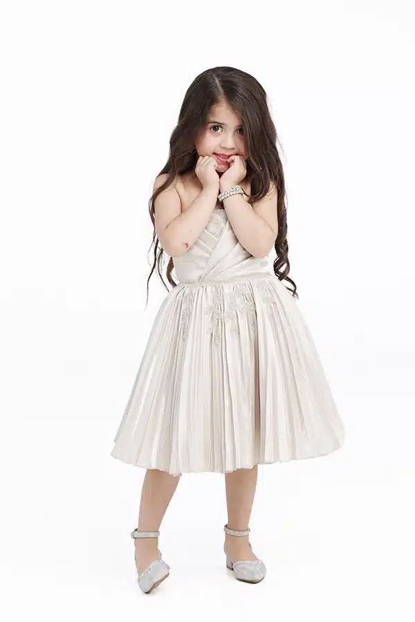 فستان بناتي توب مطرز