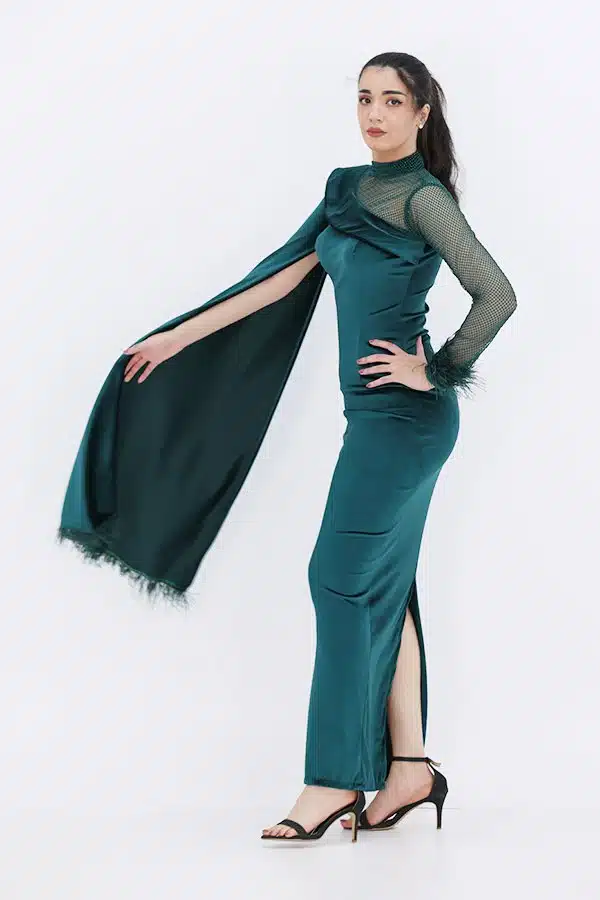 ⁦فستان العيد زيتي قطيفه⁩ - الصورة ⁦3⁩