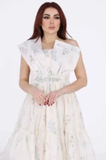 ⁦فستان ميد كتف واحد مشجر⁩ - الصورة ⁦3⁩