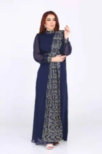 جلابية للعيد انيقة بشال جانبي