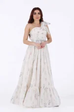 فستان ناعم للعيد كتف واحد