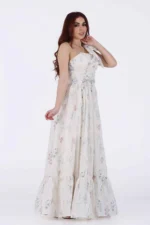 فستان ناعم للعيد كتف واحد