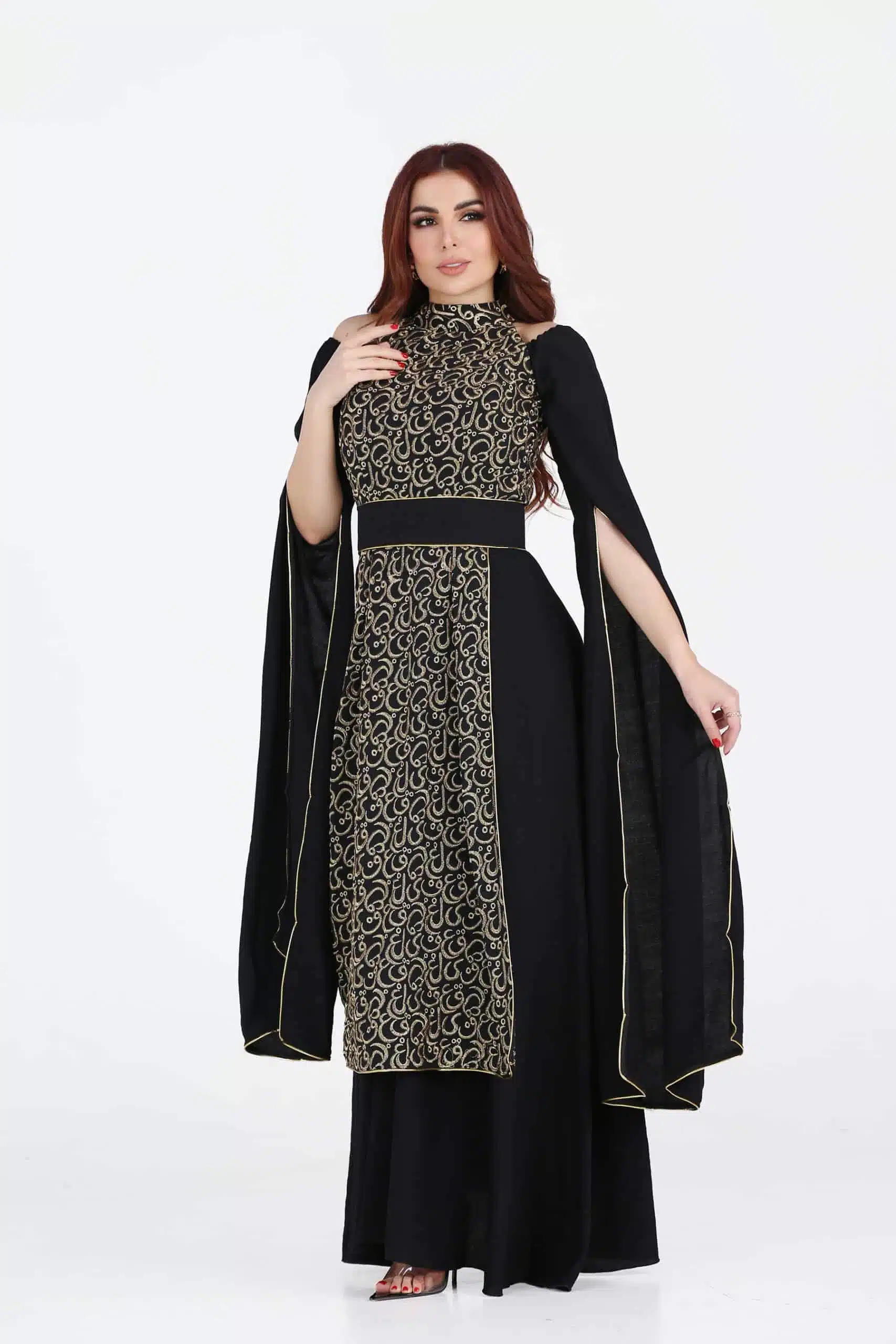 ⁦جلابية رمضان كويتي مطرزه بحروف عربية⁩ - الصورة ⁦2⁩