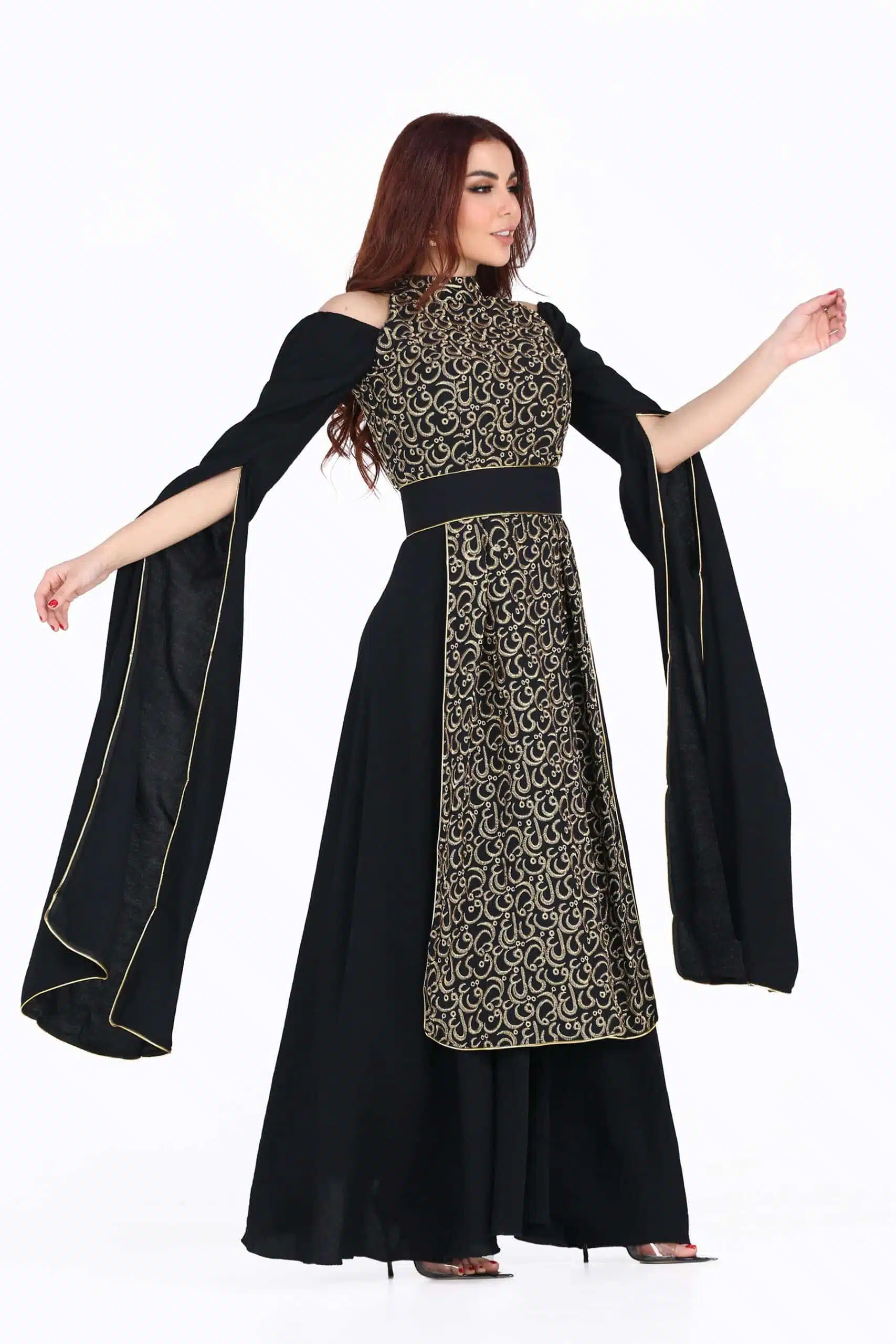 ⁦جلابية رمضان كويتي مطرزه بحروف عربية⁩ - الصورة ⁦4⁩