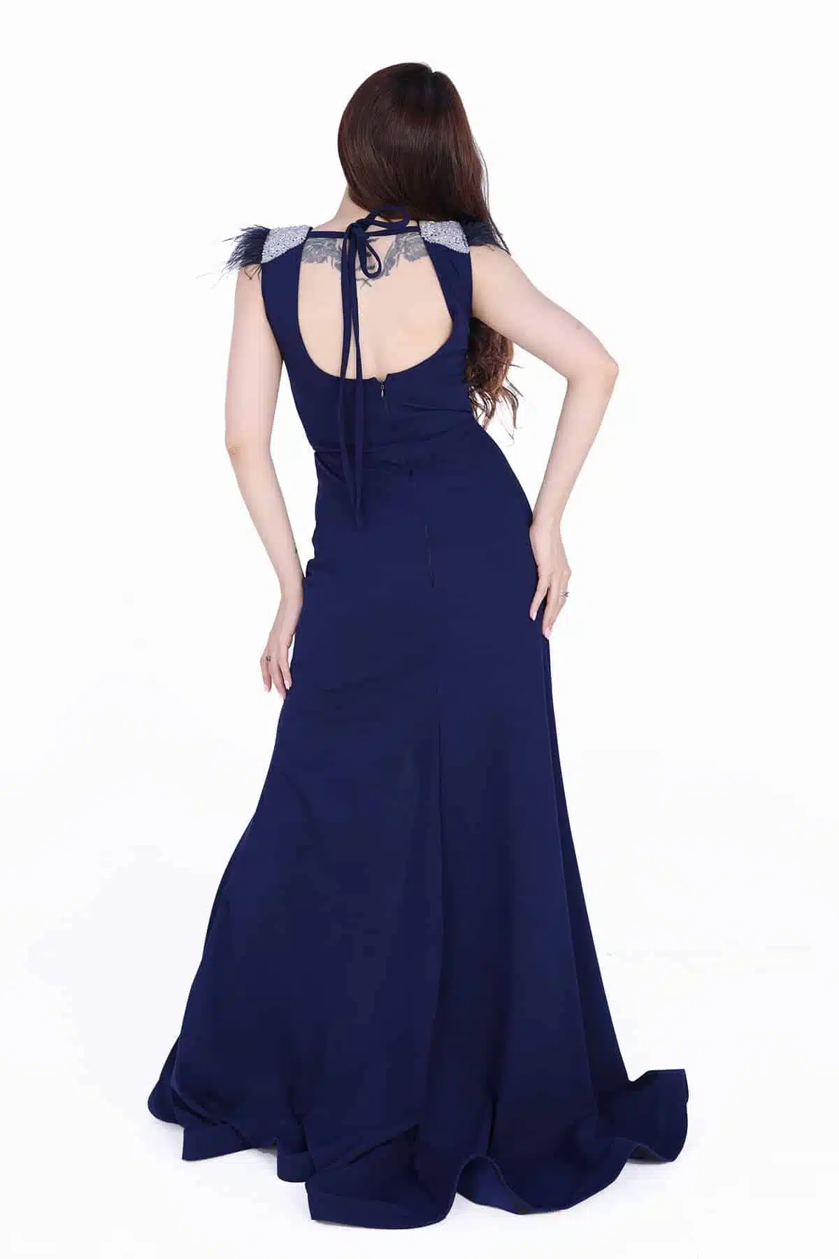 فستان طويل صدر لف فستان طويل صدر لف