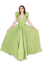 فستان سهرة أخضر روماني