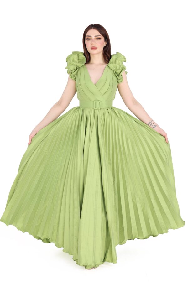 فستان سهرة أخضر روماني