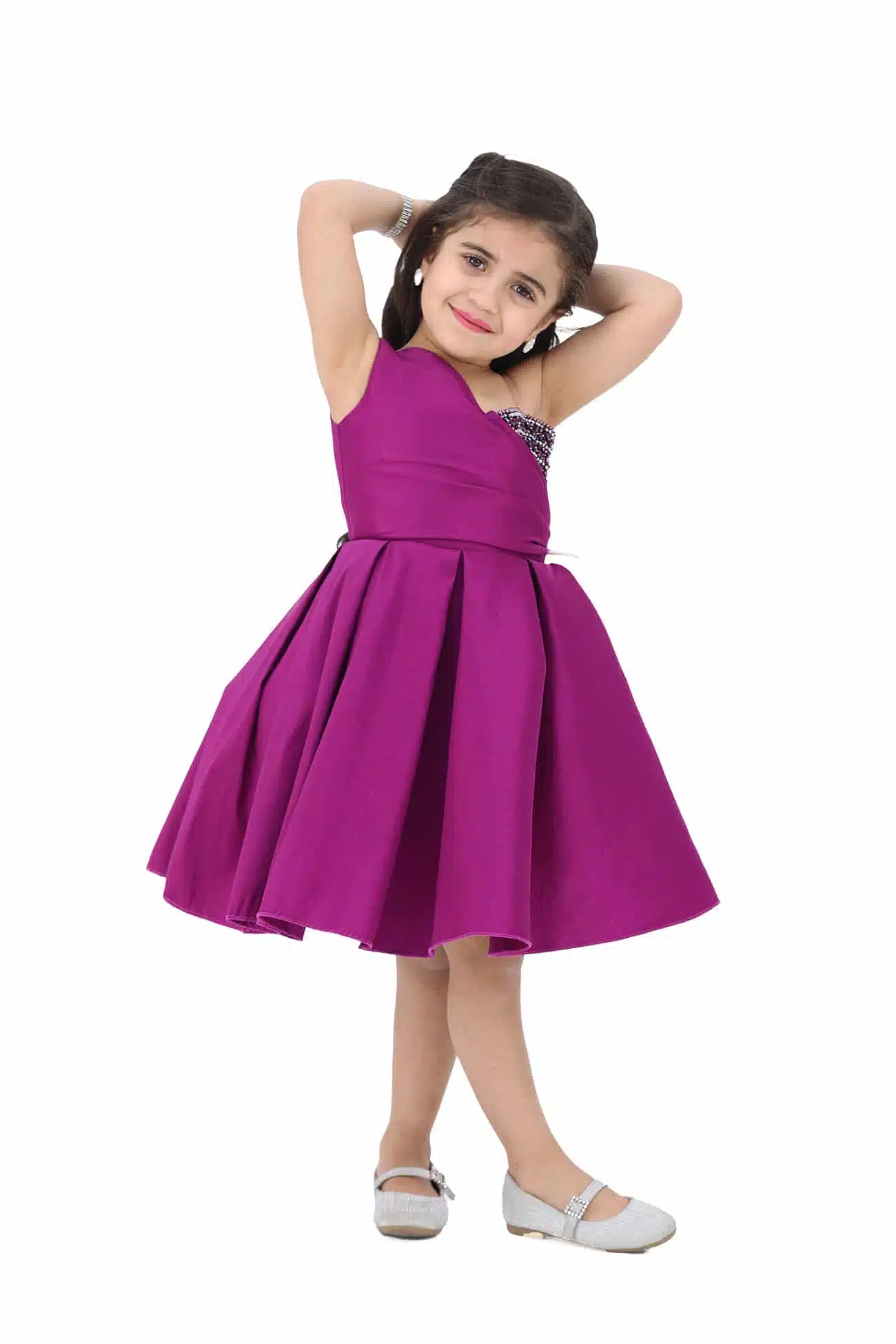 فستان بناتي فوشي انيق فستان بناتي فوشي انيق