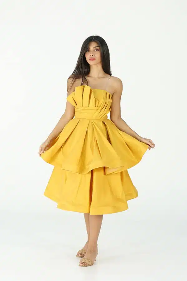 فستان اصفر