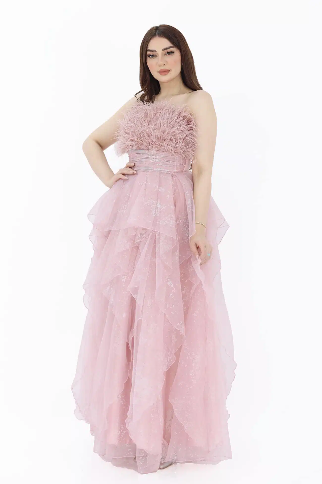 فستان سهرة بريش ناعم