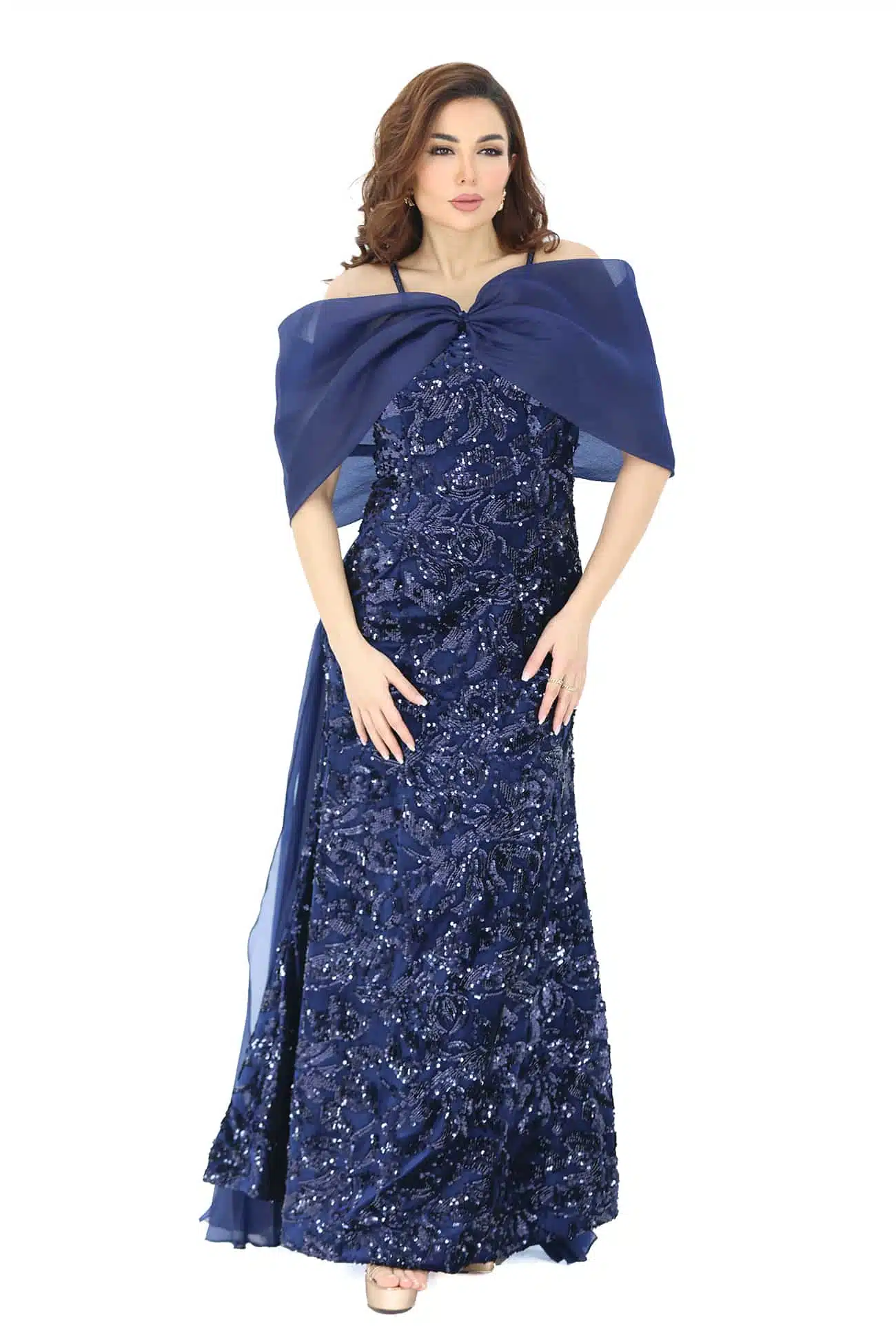 فستان شتوي باكمام اوف شولدر فستان شتوي باكمام اوف شولدر