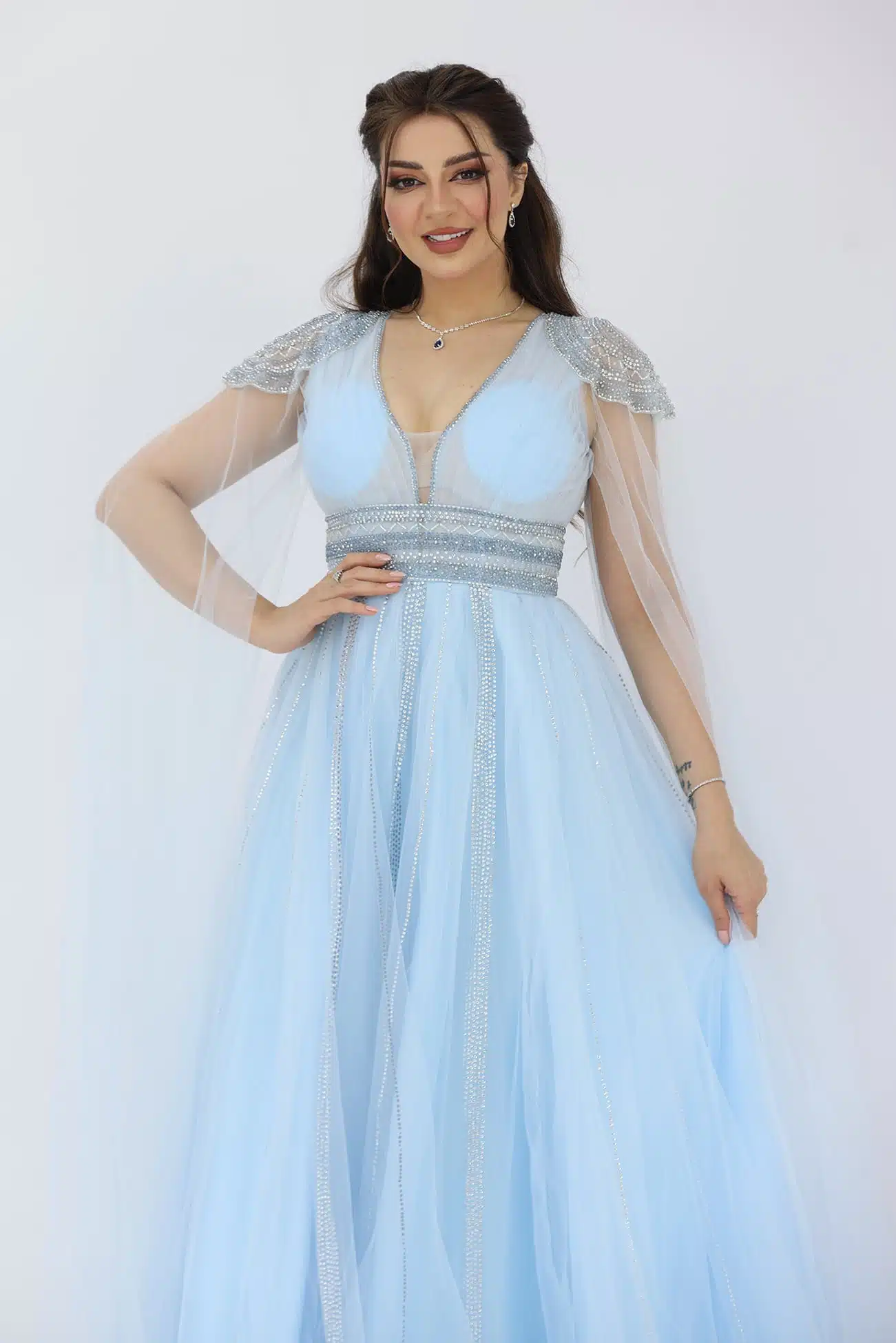 فستان سهرة تل فخم