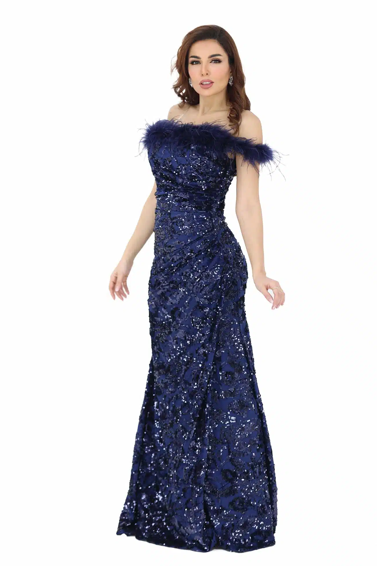 فستان شتوي بريش فخم