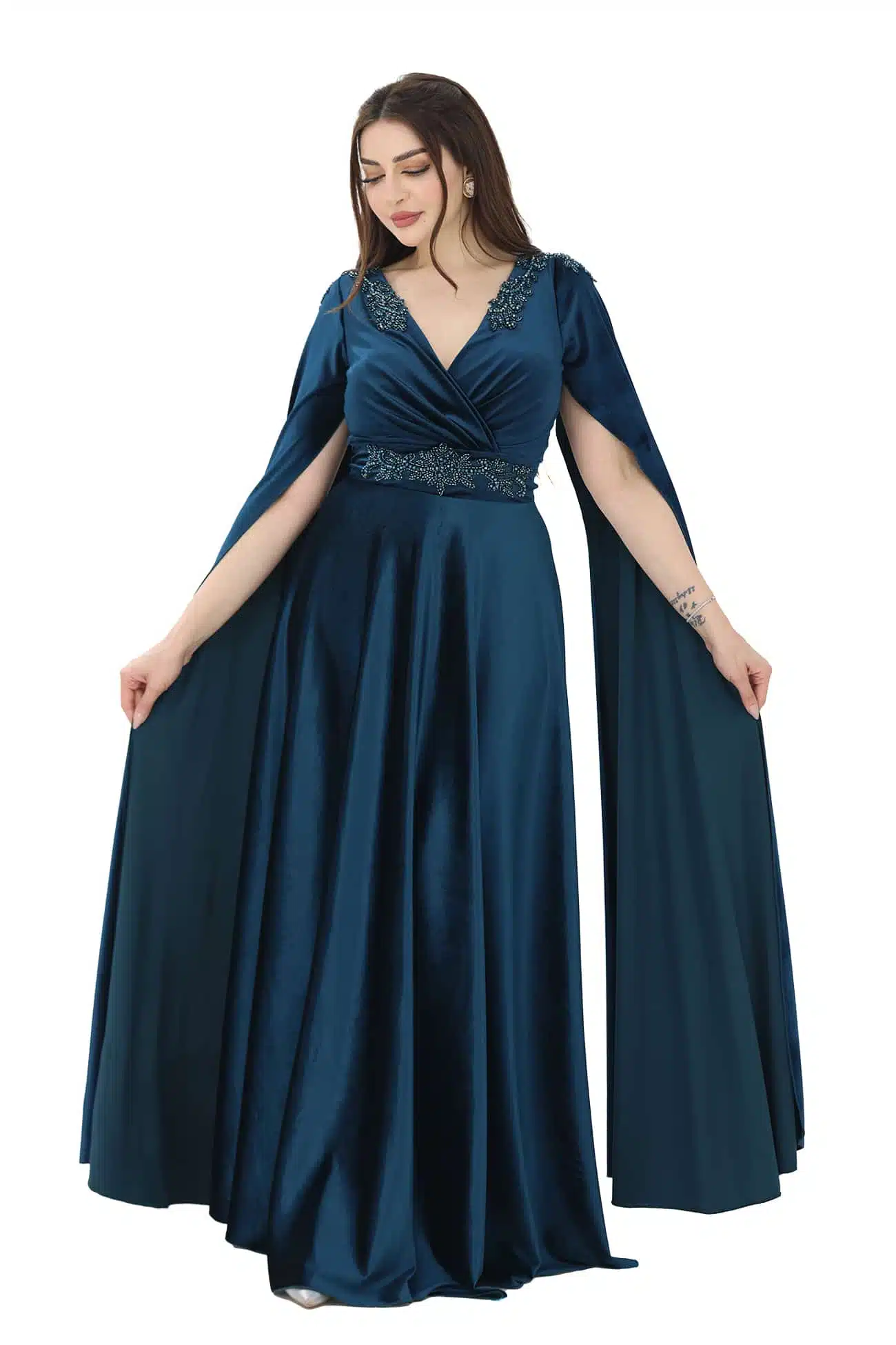 فستان مخمل انيق بأكمام طويل فستان مخمل انيق بأكمام طويل