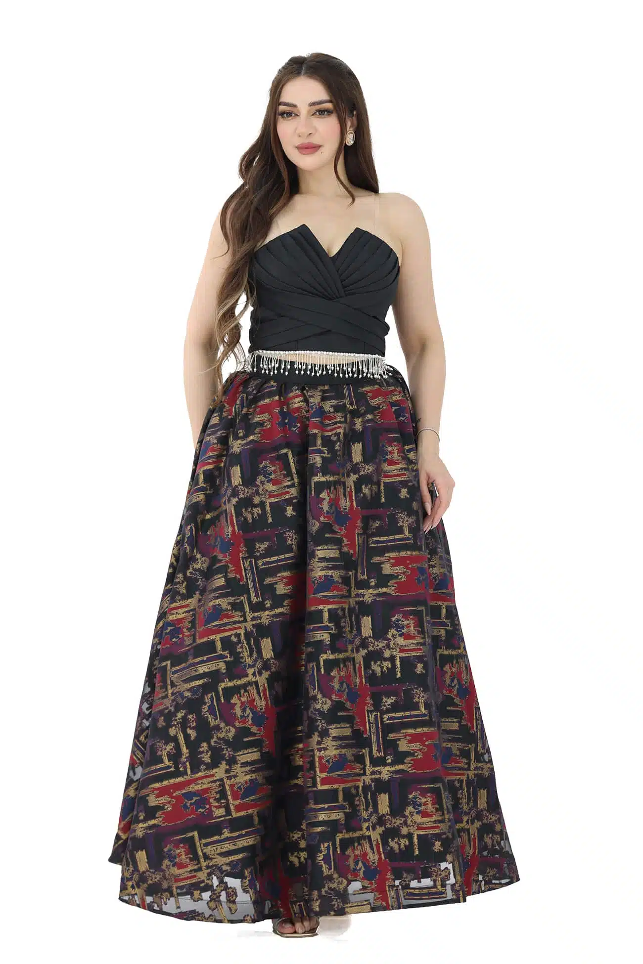 فستان سهرة تب بتصميم فاخر فستان سهرة تب بتصميم فاخر