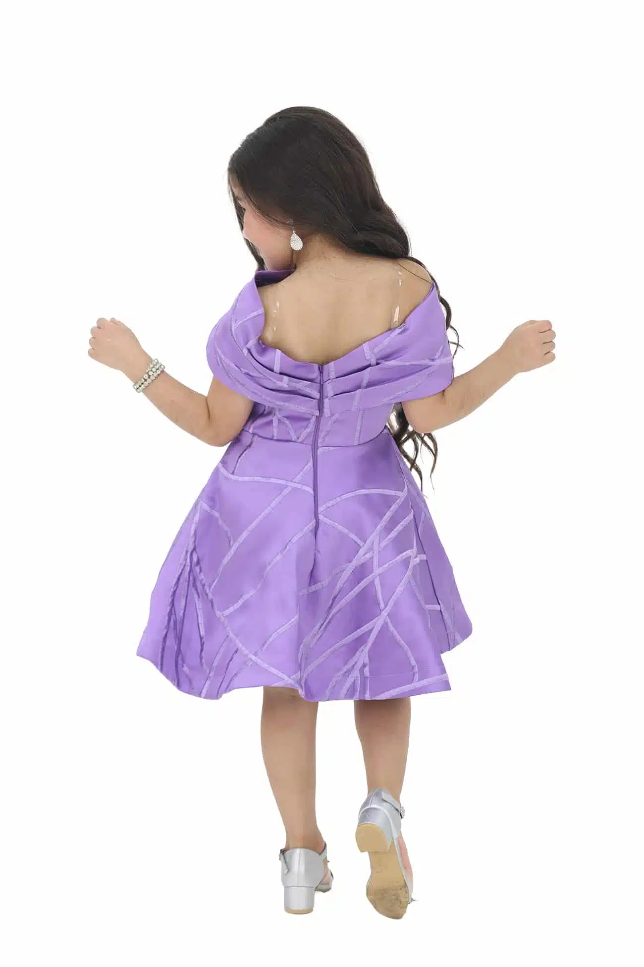 فستان بناتي فخم صدر لف