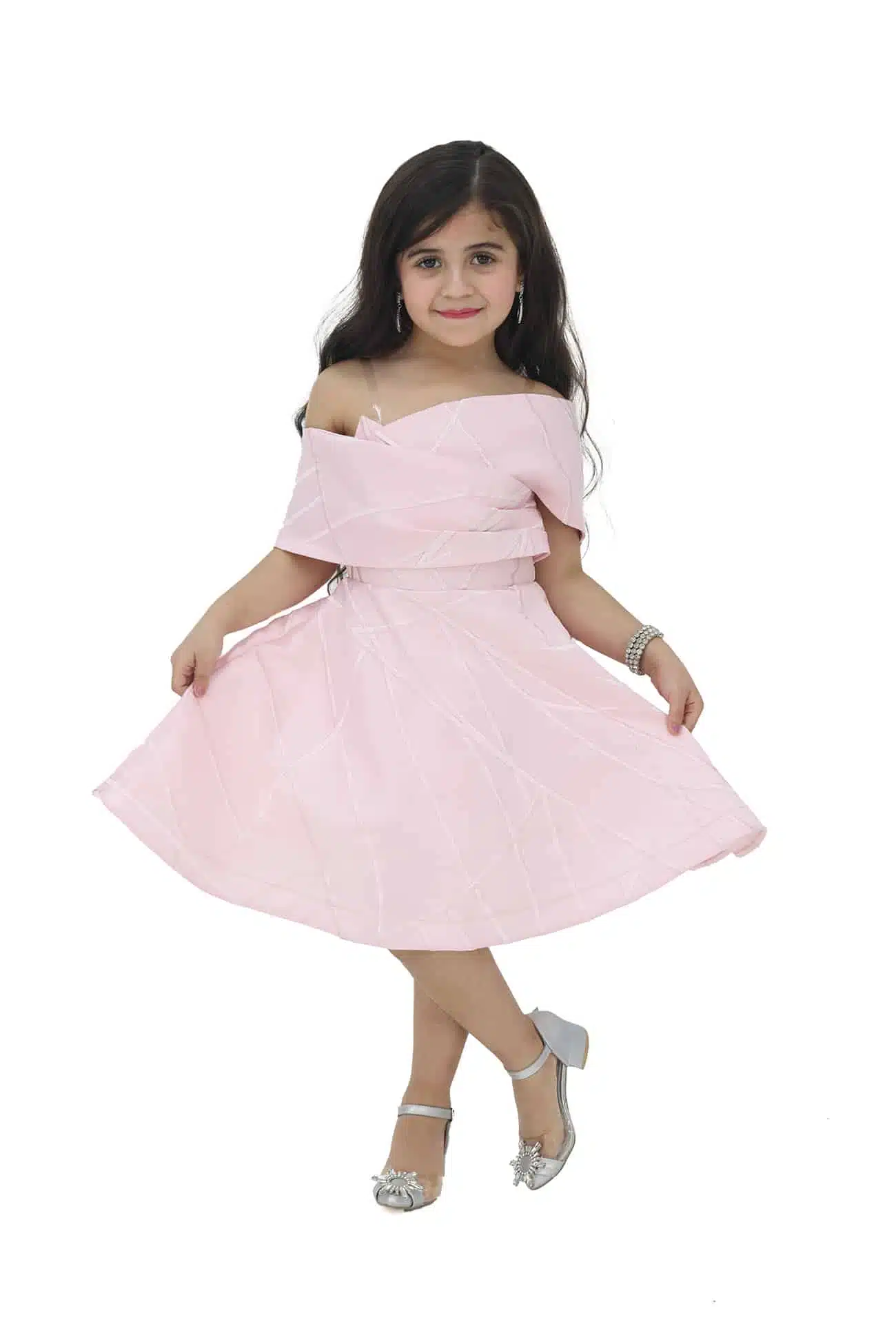 فستان بناتي فخم صدر لف