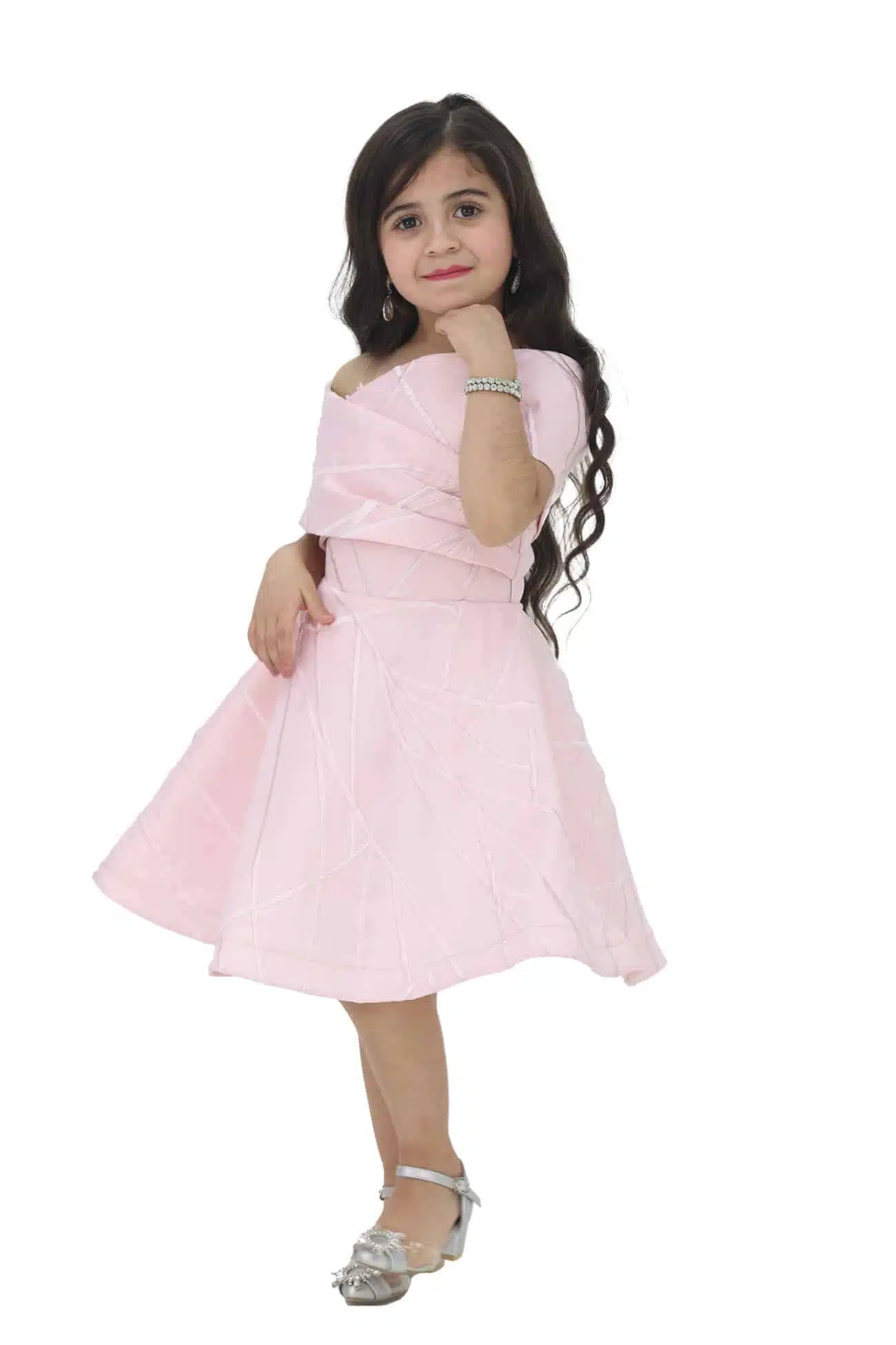 فستان بناتي فخم صدر لف