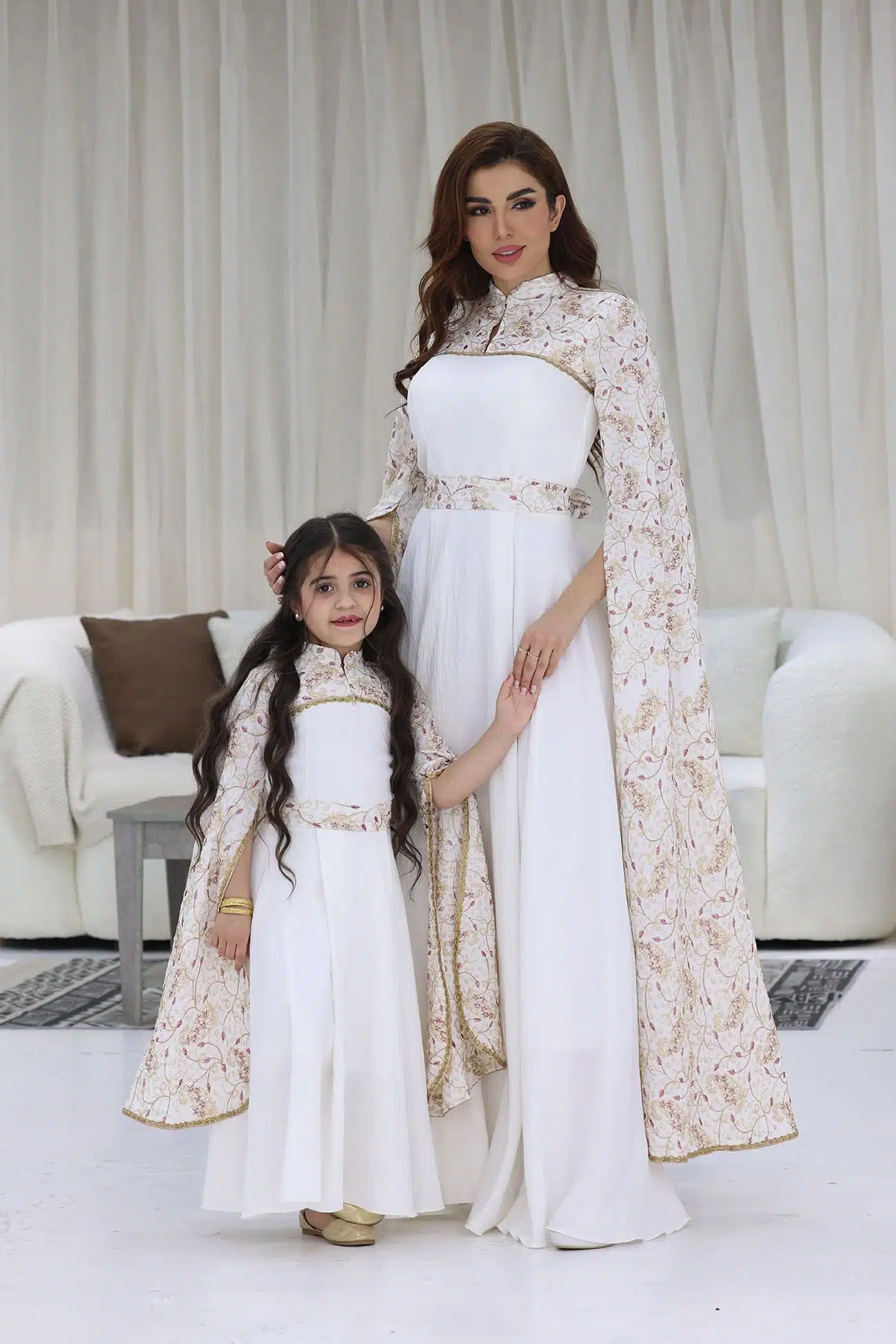 جلابية كويتي بناتي بأكمام طويله