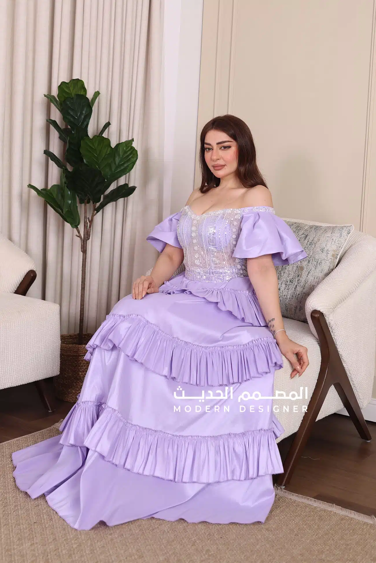 فستان طبقات مناسبات فخم